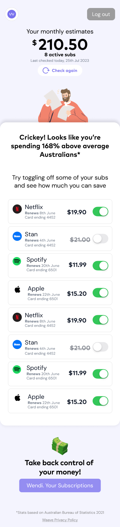 Wendi V2 — trust-focused redesign